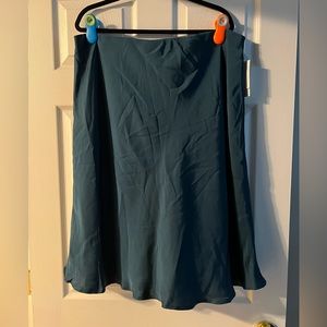 Nordstrom rack teal satin midi skirt xxl